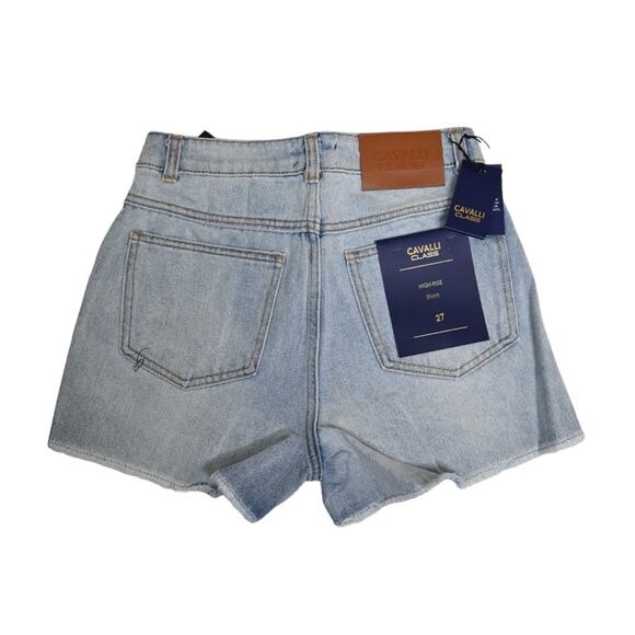 Cavalli Class Womens 27 Frayed Hem Denim Shorts NEW - Picture 3 of 11